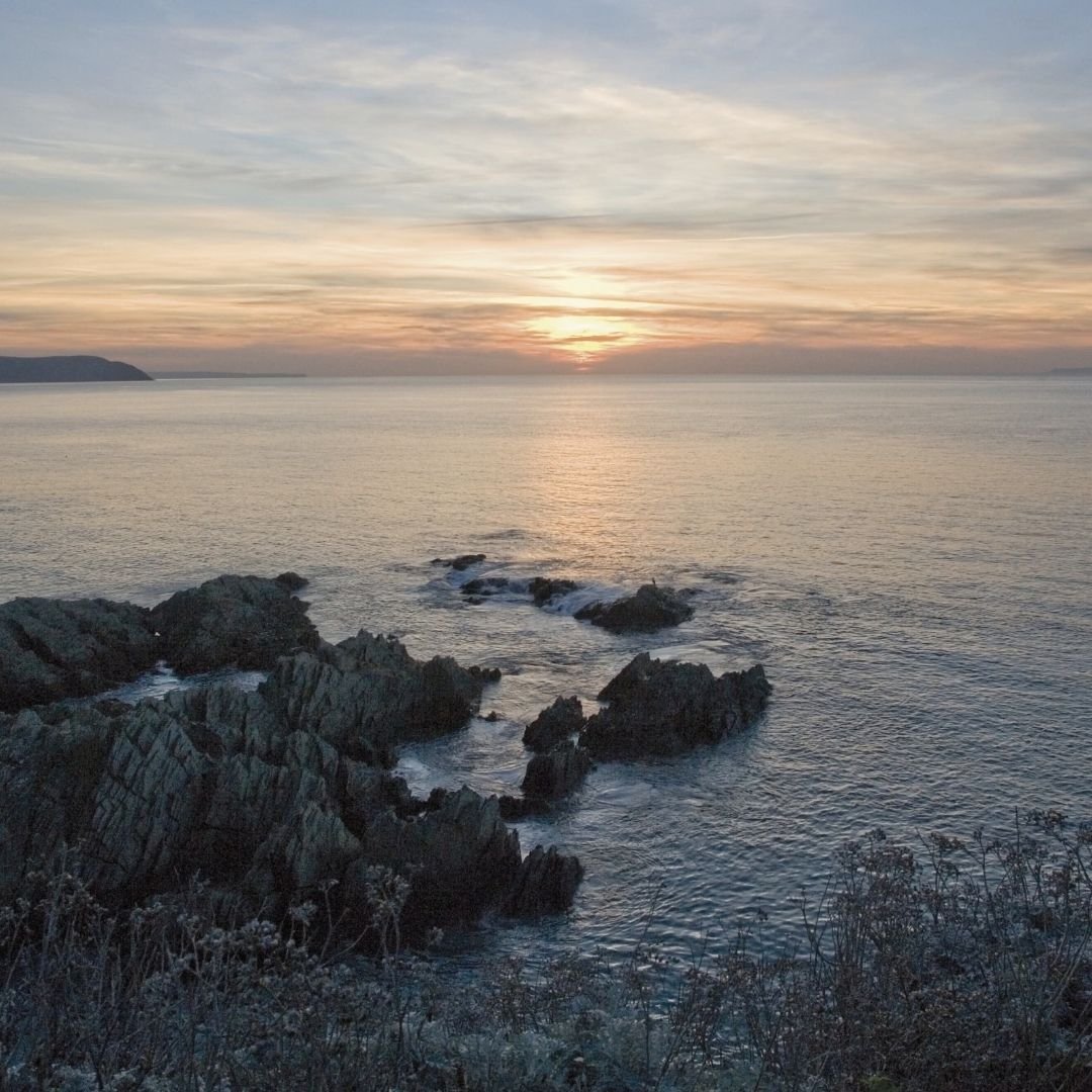 Sunrise over the ocean