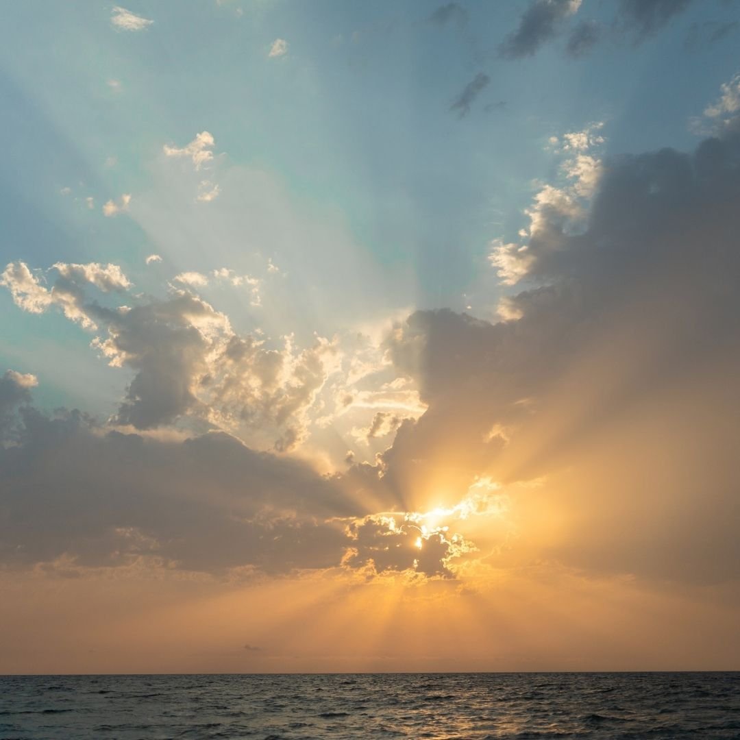 sun through clouds
