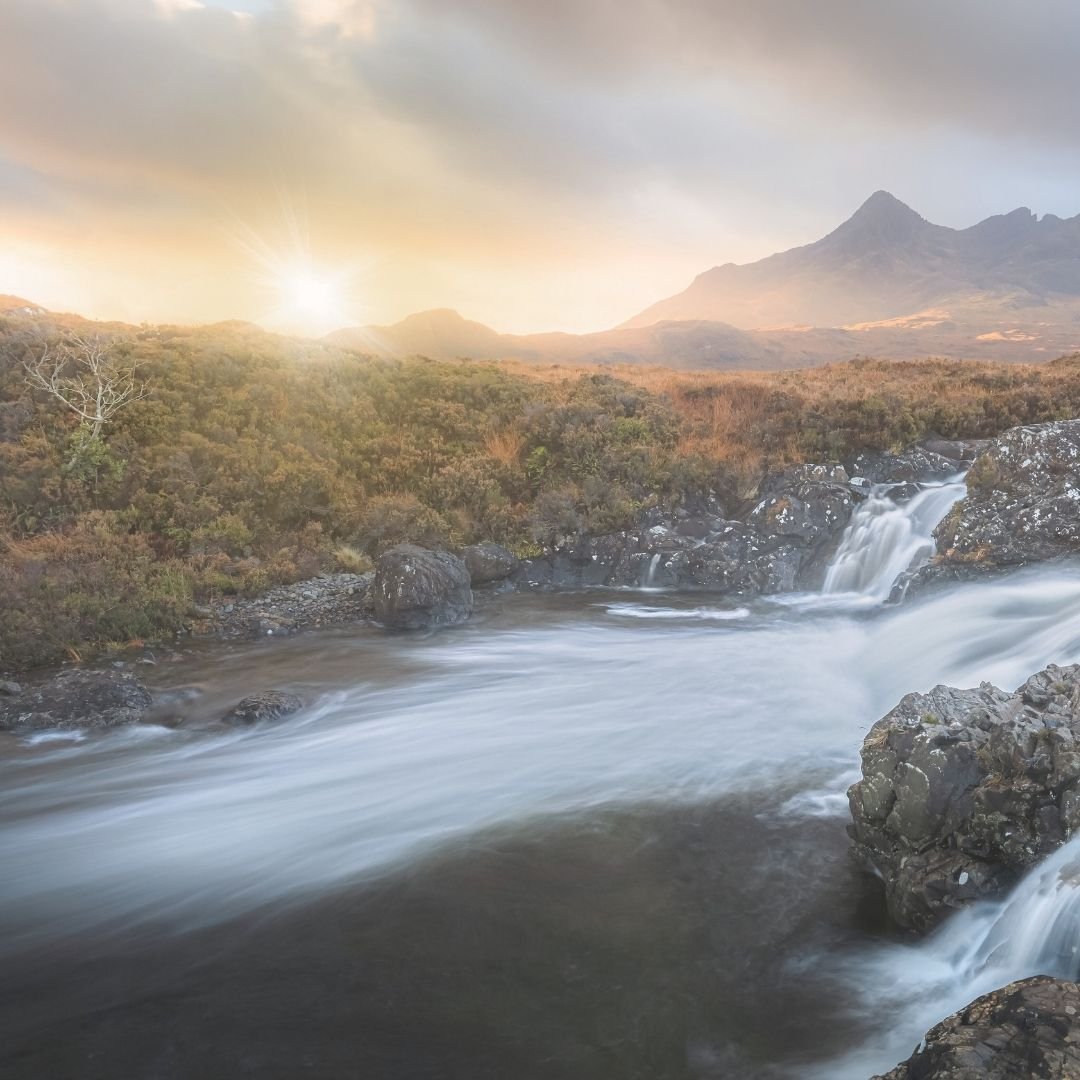 Flowing water