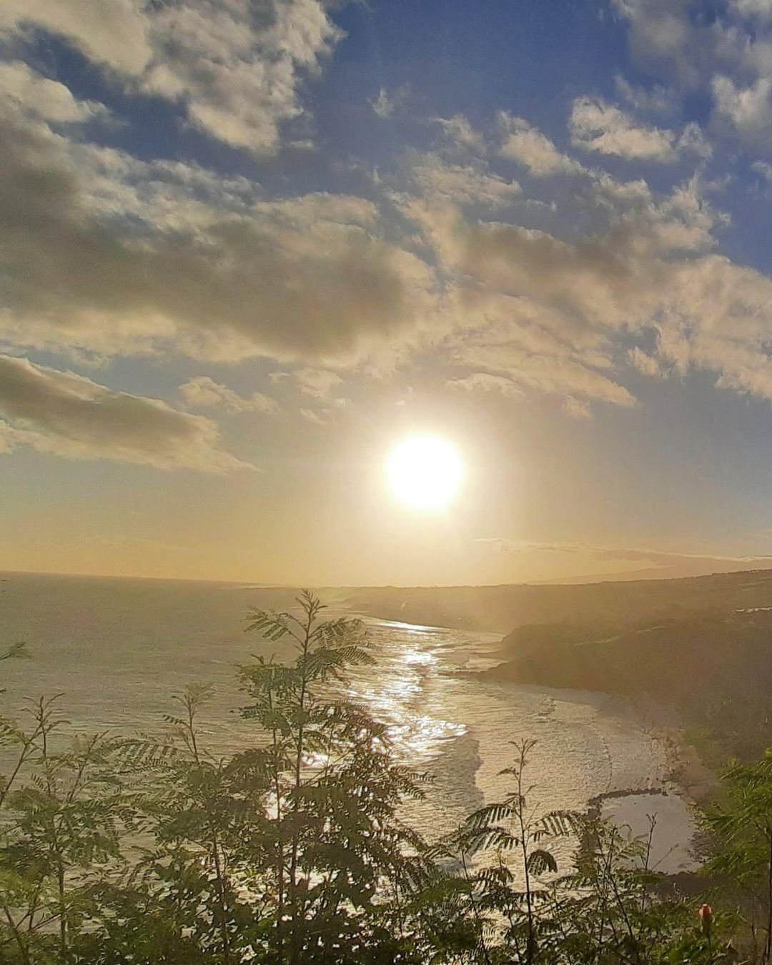 sun over water