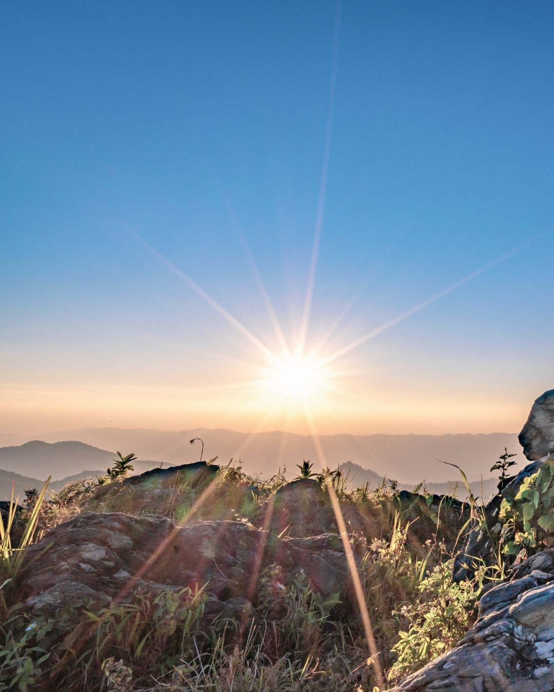 Sun and rocks