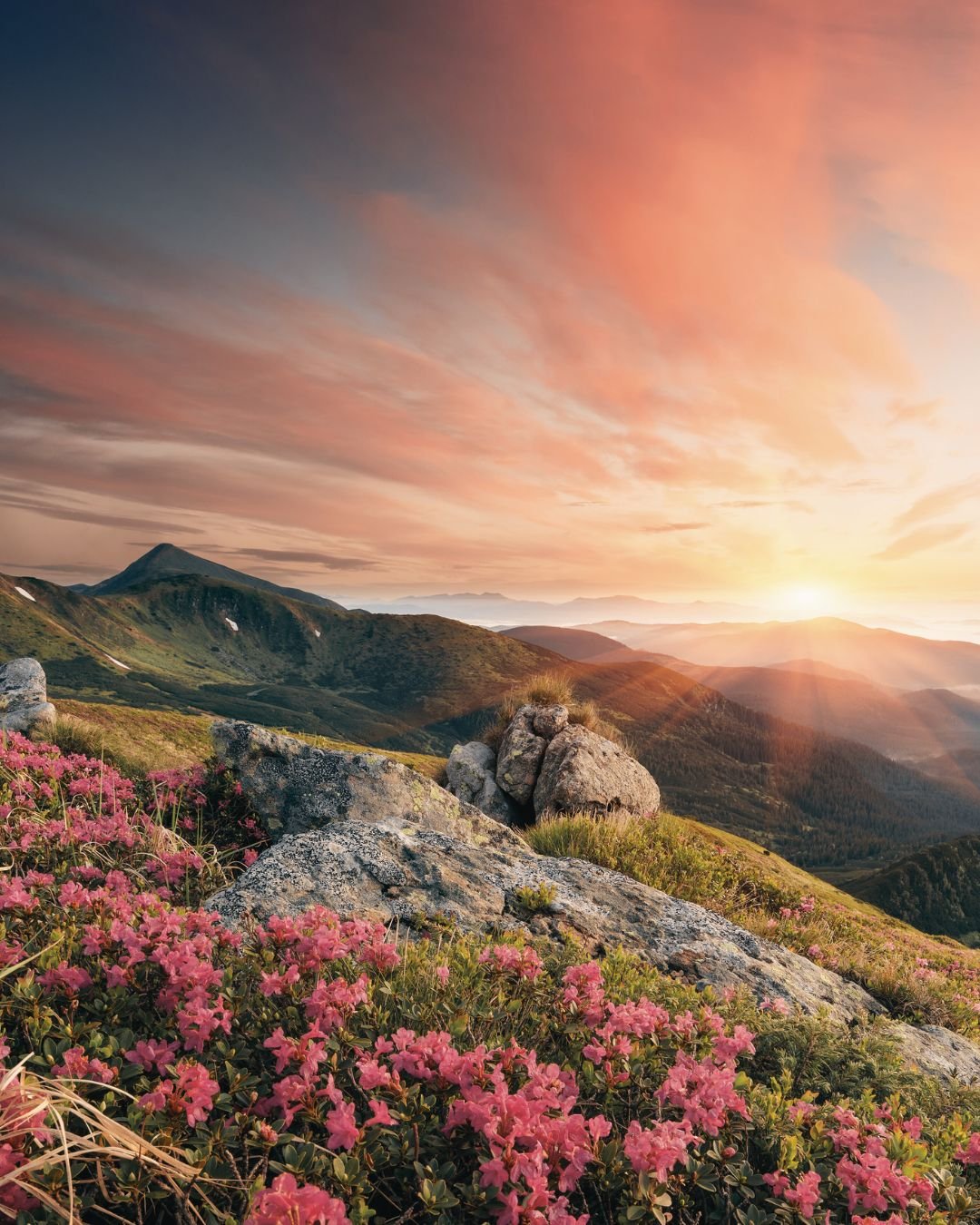Sunrise over mountain