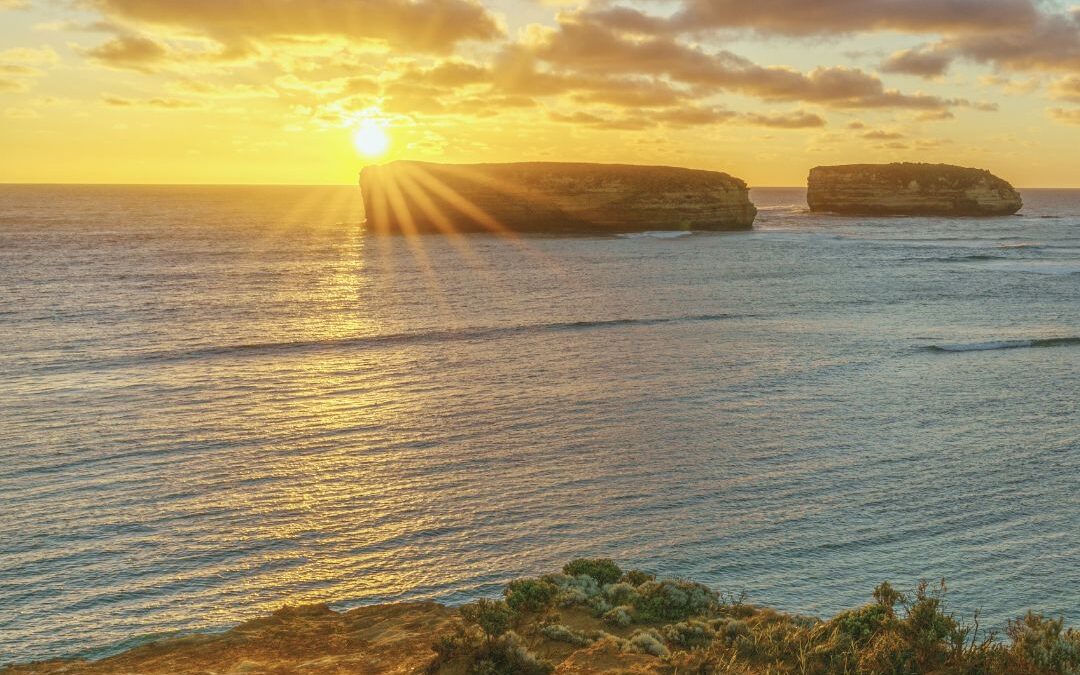 sunrise over bay