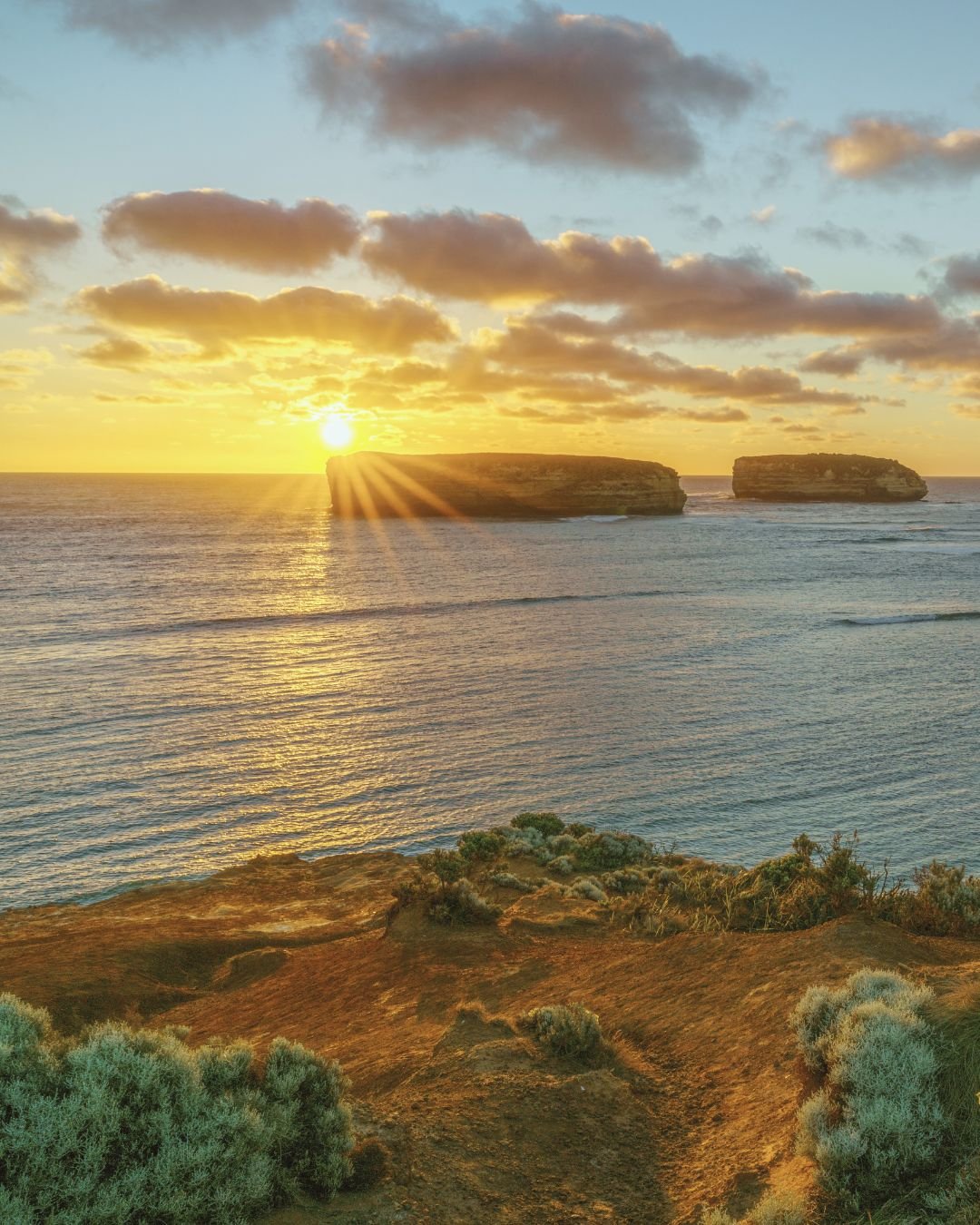 sunrise over bay