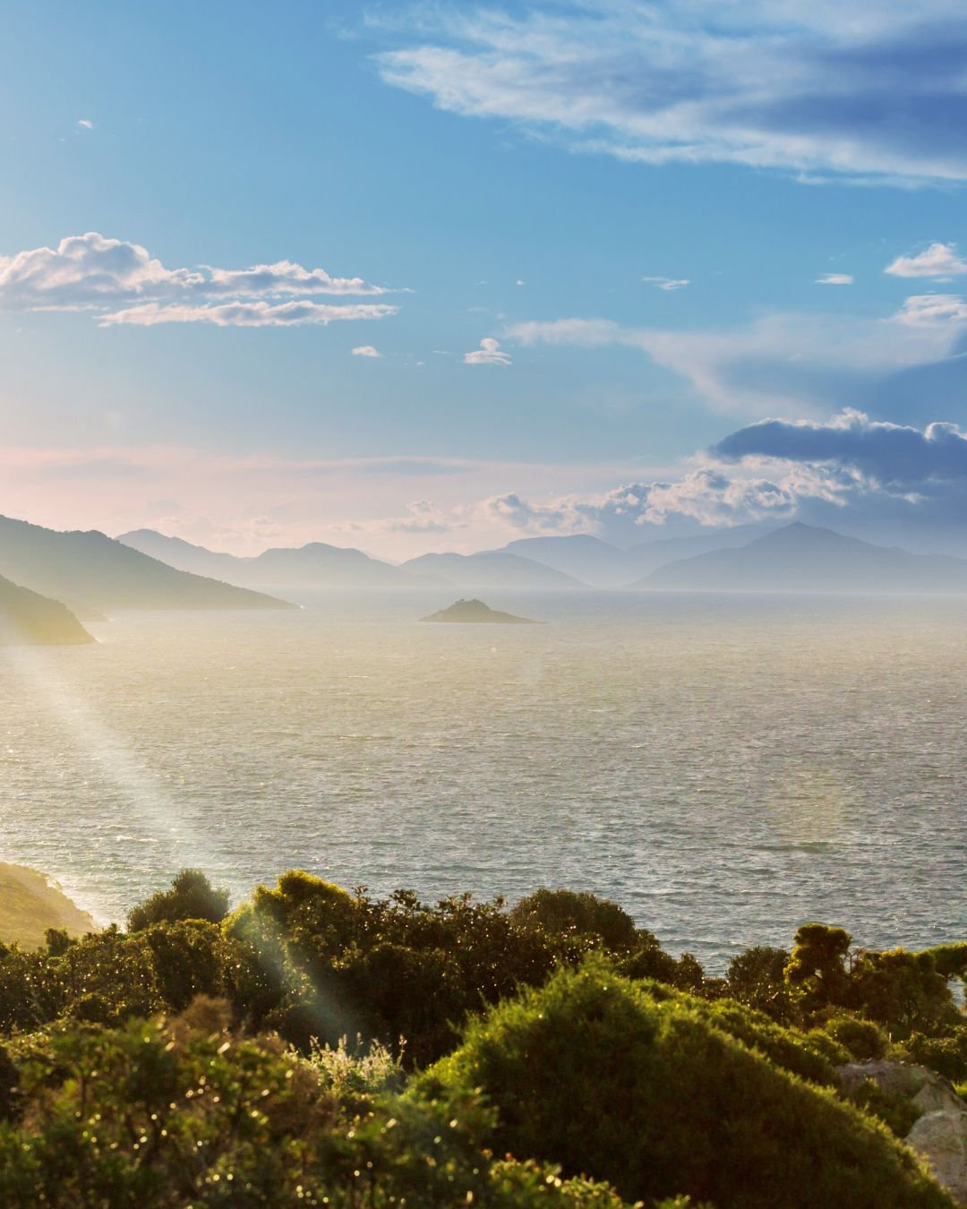 ocean and mountains