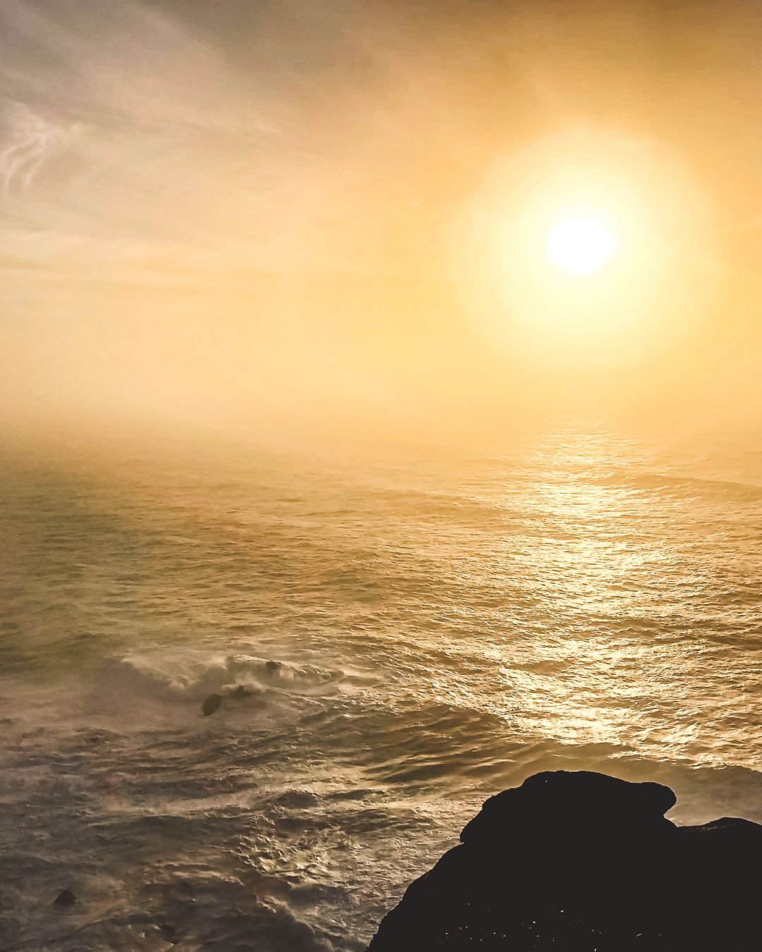 sun through mist