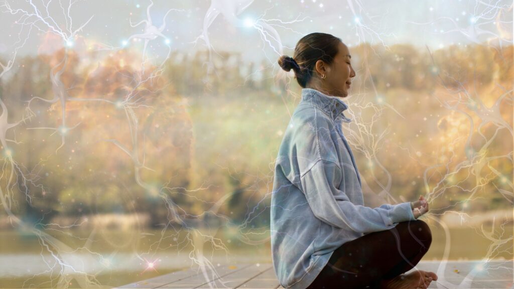 woman meditating