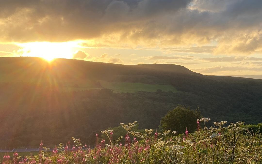 sun rise over mountain