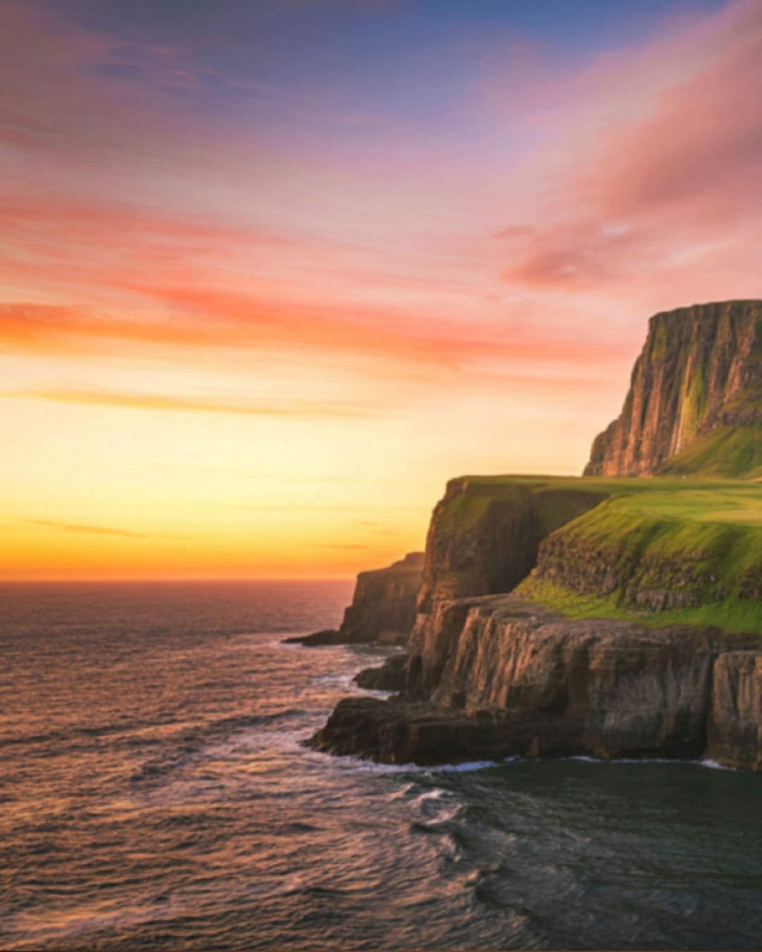 sunrise sky oceans and mountains