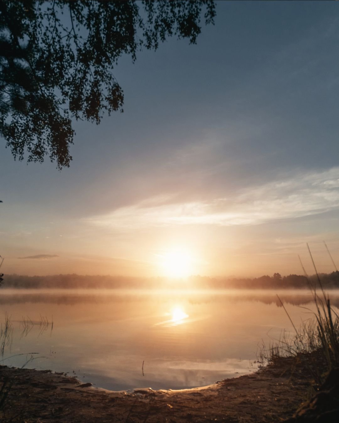 sunrise over lake
