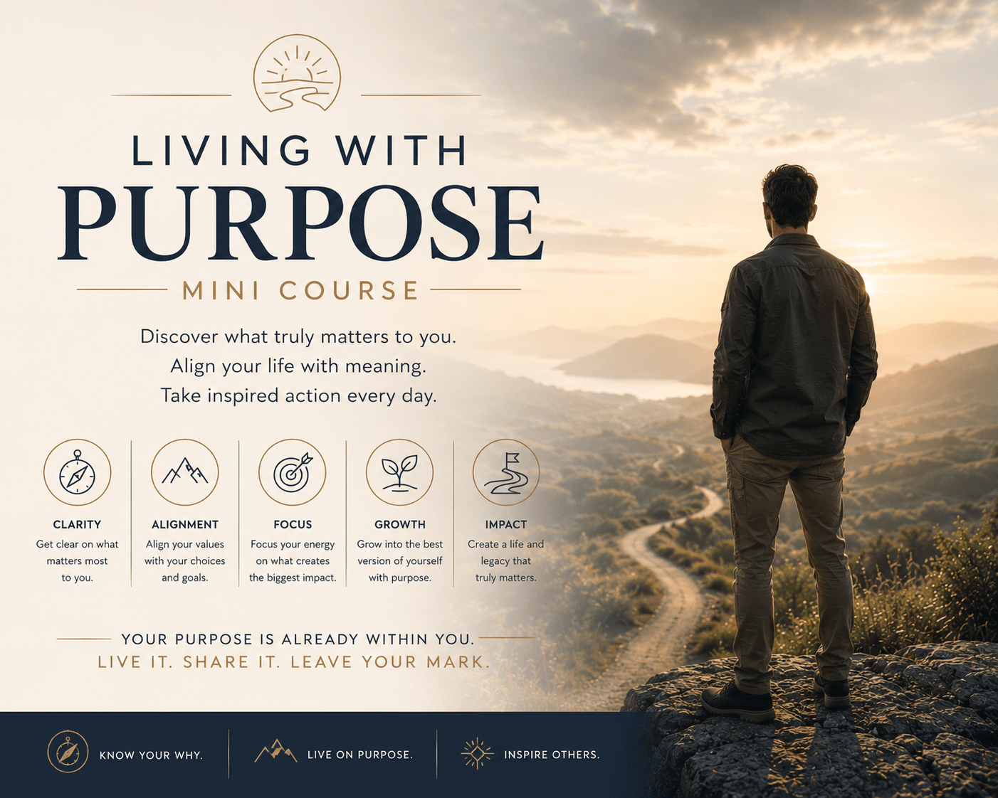 living with purpose man standing looking at view