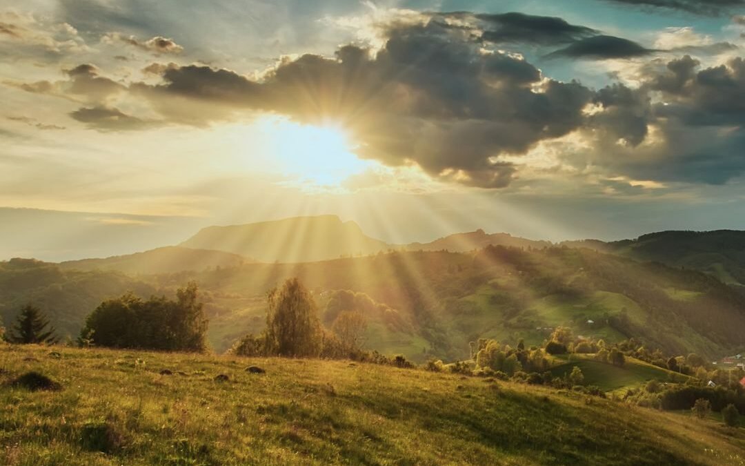 sun through clouds
