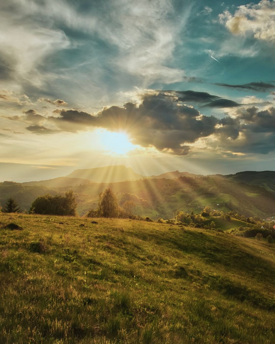 sun through clouds