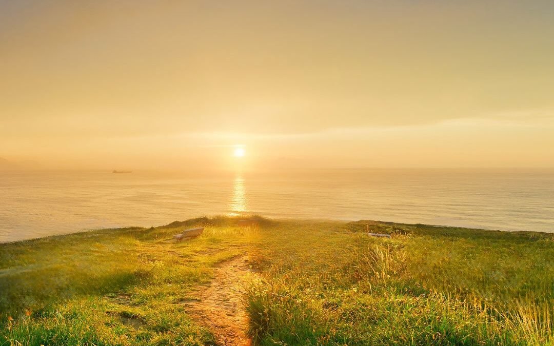 sunset over ocean