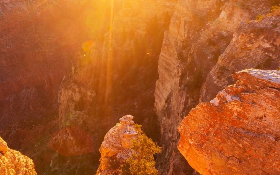 sun on rocks