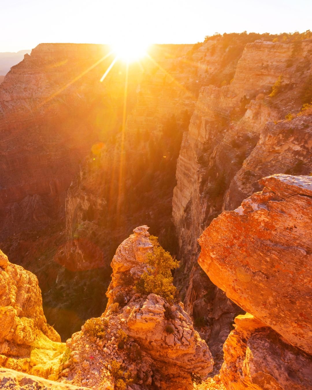 sun on rocks