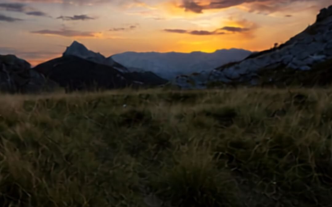 Sunrise over mountains
