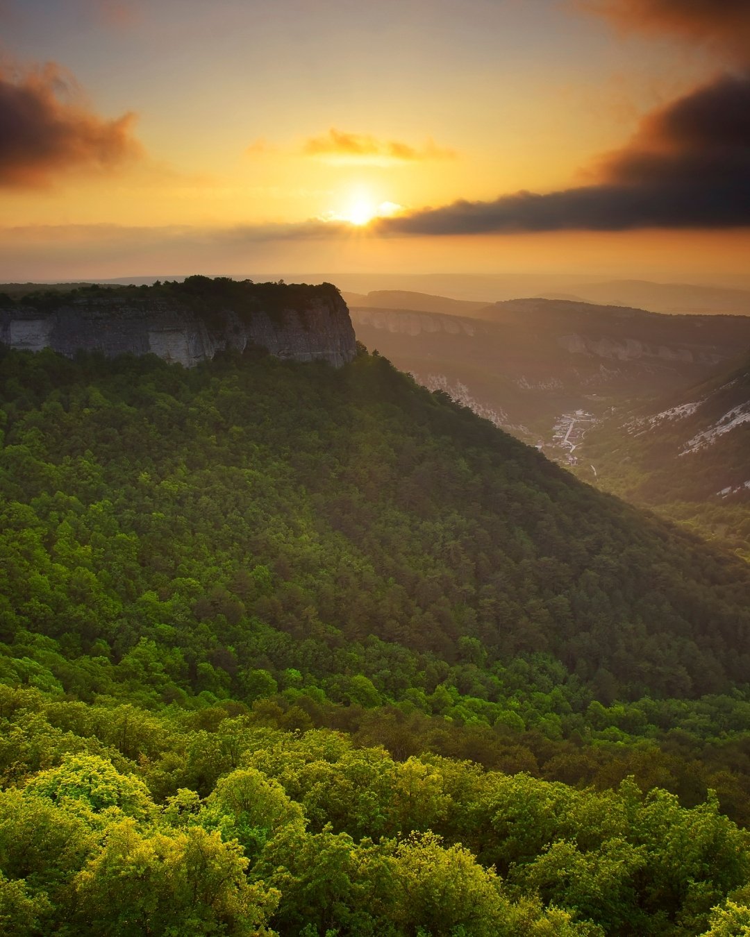 sun over mountain