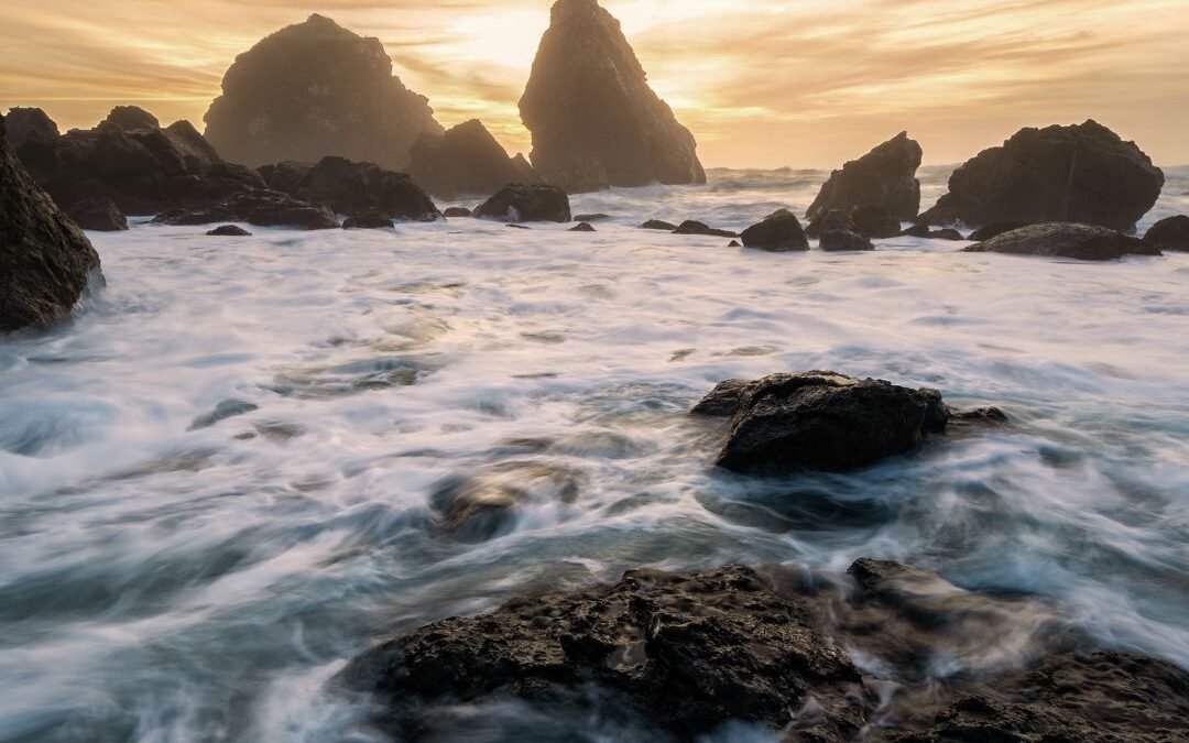 rocks and ocean water
