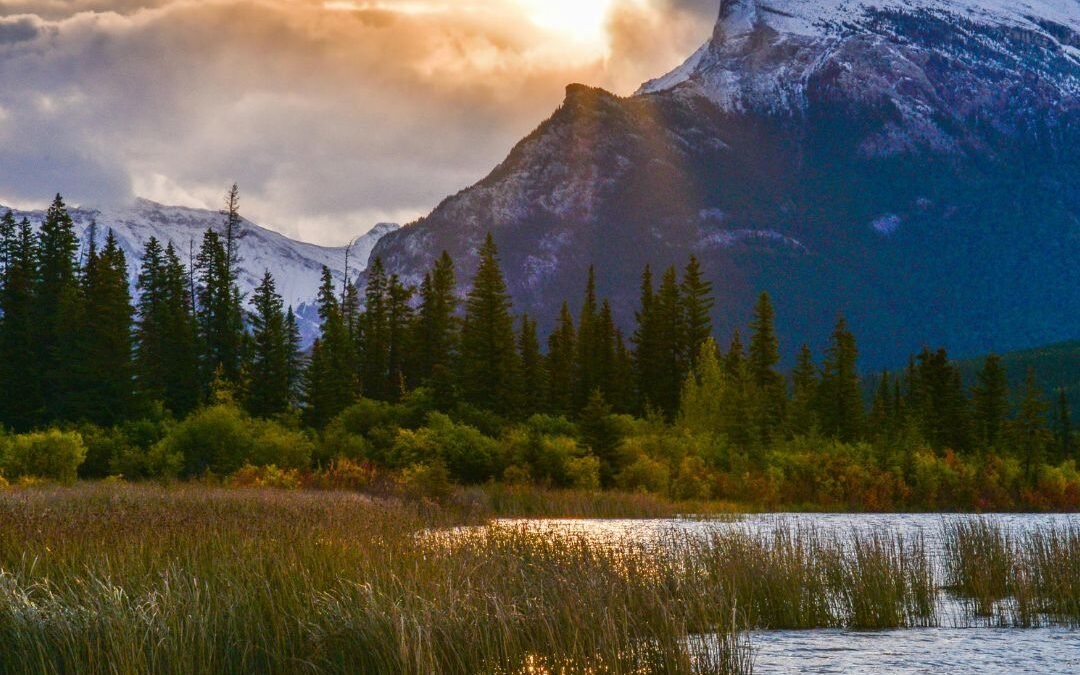 lake and mountains